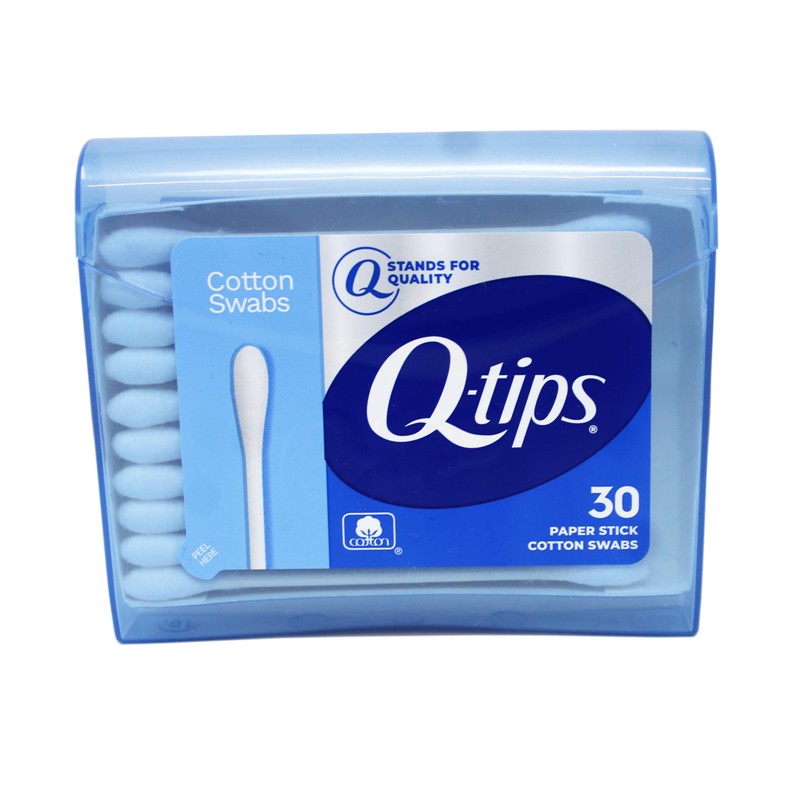 Q-tips Swabs Purse Pack 30 Each (Pack of 2)