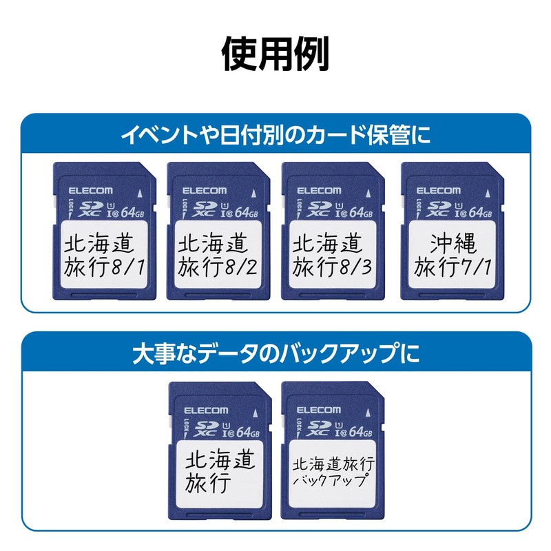 Elecom UHS-I MF-FS064GU11C SDXC Card, 64 GB Writing Storage Contents