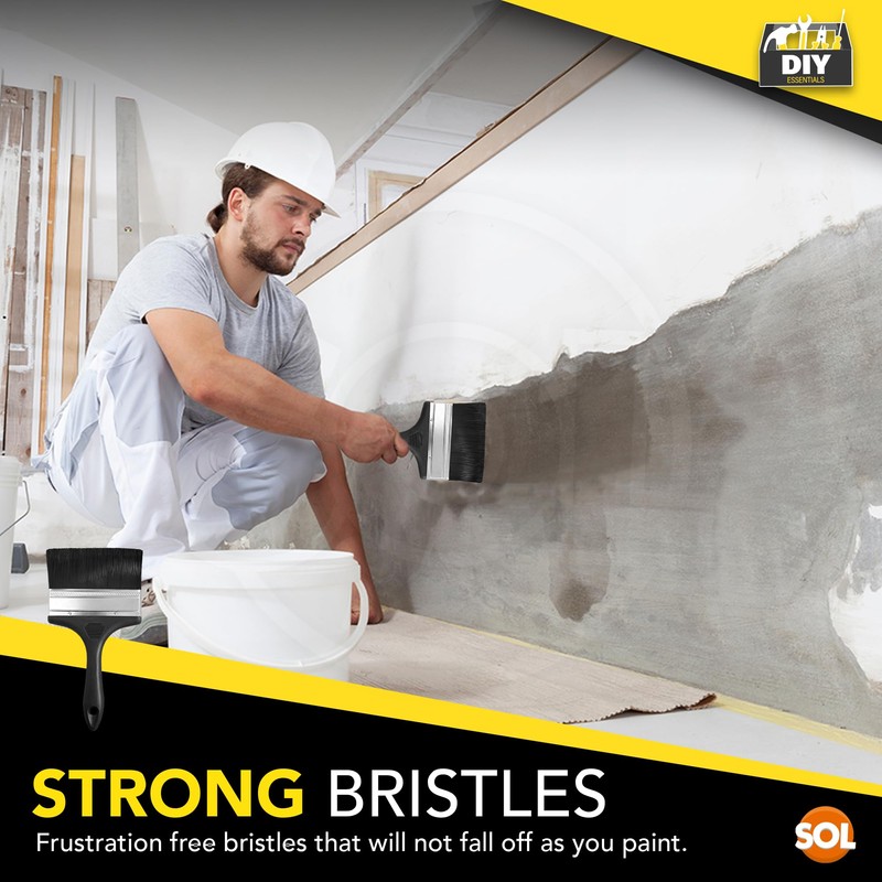 3pk SOL 5 Inch Paint Brush - Fence Paint Brush