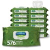 FitRight Aloe Quilted Heavyweight Personal Cleansing Cloth Wipes, Unscented, 576