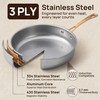 KOKHUB 4.5QT Saute Pan with Lid, Vintage 11" Tri-Ply Stainless