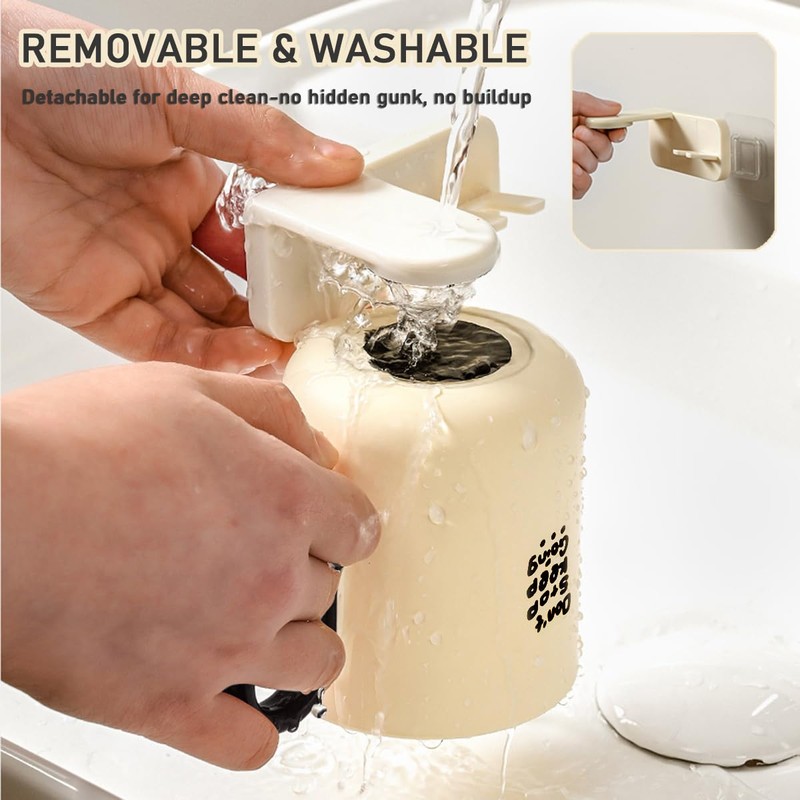 Magnetic Toothbrush Holder with Cup - Wall Mounted No Drilling