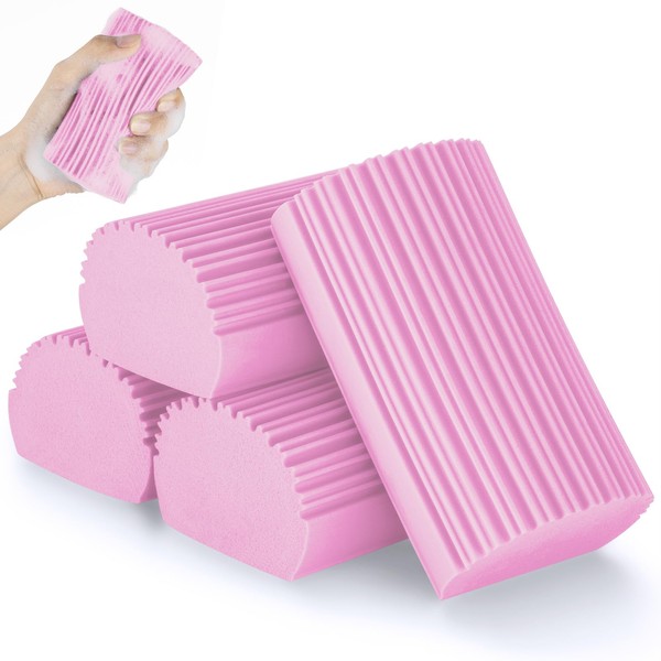YFUIF 4 Pack Damp Clean Duster Sponge, Magic Sponge Eraser