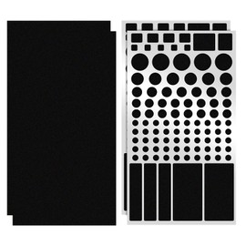 JeeSoarToFar Blackout Stickers, Dimmable LED Filter Sheets (4 Pieces) - 100% and 80% Light Blocking Effect, Abrasion Resistant, Scratch-Resistant, Applicable to Various Electronic Devices