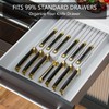 Domax Bamboo In-drawer Knife Block - Knife Drawer Organizer Insert