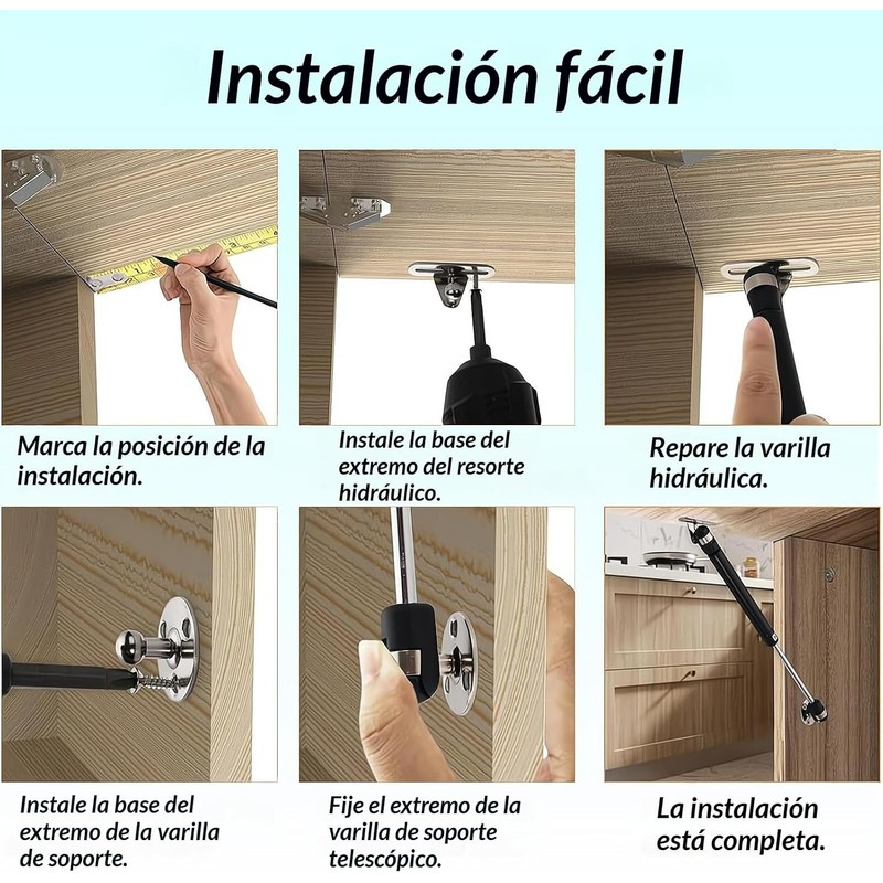4 Piezas 100N Soporte de Elevaci?n de Puntales de Hidr?ulico