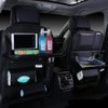 HURESON Car Back Seat Organizer with Trash Can Foldable Table