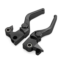 Jiataban Motorcycle Levers Brake Clutch Hand Lever Adjustable Fit for Harley 2004-2013 Sportster XLH XL 883 1200 (Short, Black)