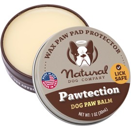 Natural Dog Company PawTection Balm 1 oz Tin – Dog Paw Protection with Shea Butter & Calendula – Shields Paws from Snow, Ice, Salt, Hot Pavement & Rough Terrain – Lick-Safe, All Breeds