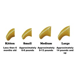 Purrdy Paws 6 Month Supply Soft Nail Caps for Cats Metallic Gold Small - Extra Adhesives