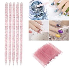 100 PCS Disposable Nail Stick Cuticle Pusher bulk, Plastic Nail Care Sticks, Cleaning Cuticle Stick Cuticle Manicure and Pedicure Stick for Fingernail for Men and Women Home Salon (Rose red)