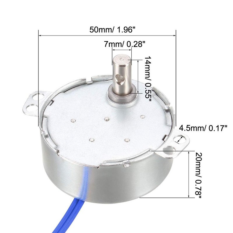 uxcell Metal Gear Electric Synchronous Motor AC 100-127V 5-6RPM 50-60Hz