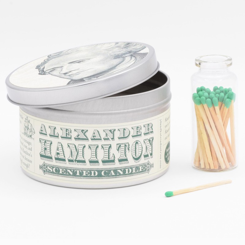 JD and Kate Industries Alexander Hamilton Scented Candle | Hand-Poured