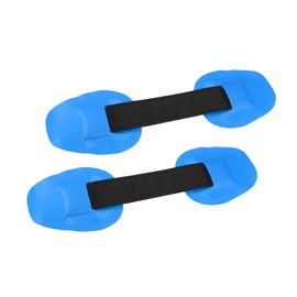 INFINAUTO 2pcs Universal PVC Strap Handle Patches Carry Grab Handle Blue Durable Material Stylish Design
