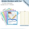 10Pcs/2 Set 5 Tab Dividers Clear Plastic Binder Dividers with