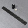 SaniteModar Linear Shower Drain, Matte Black Shower Drain 24 inch