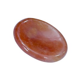 GEMSCITE Red Aventurine Thumb Worry Stones Metaphysical Gemstone Crystal Healing Reiki Men Women Gift FENG Shui Positive Energy Love Wellness Palm Stones Wicca Powerful