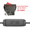 Inline Cord Switch 2-Pack, Heavy Duty 16A AC125V/250V Large Current