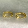 Unbranded Sterling Silver Simulated Diamond Drop Bar Miniature Gold Earrings