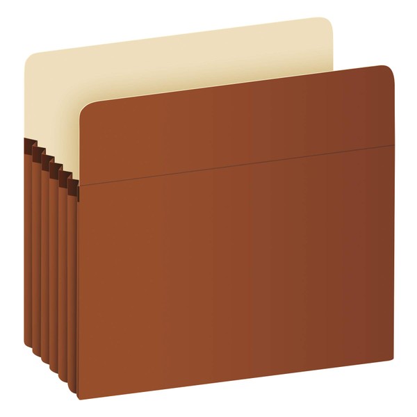 Pendaflex Expanding File Pockets, Letter Size, 5.25" Expansion, Reinforced with DuPont™ Tyvek® Material, Letter Size, Redrope, 10 Per Box (1534G-OX)