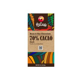 AraCacao | Bean to Bar | 70% Dark Chocolate | Gluten-Free | Kosher Certified | Free of Soy Lecithin | Made in Costa Rica | 57g