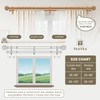 TKZTKZ Wood Double Curtain Rod,1" Adjust Farmhouse Boho Wooden Rods,36-88"