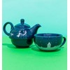 Half Moon Bay TFOR1DC07 Blue Ceramic Tea Set