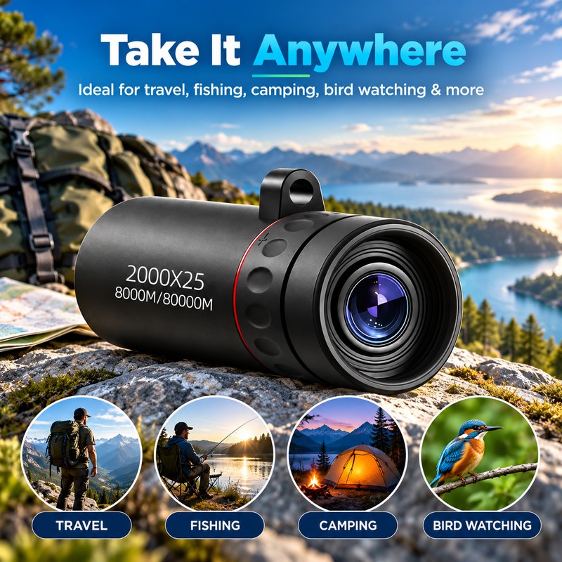 Compact 22mm Objective Monocular Telescope with BK7 Prism and IPX4