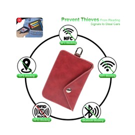 SZKAIDAG Stitching Carbon Fiber Material, Double-Layers of Shielding, Faraday Bag for Key Fob, Key Fob Protector, Faraday Pouch Key Fob Protector Case 1 Pack