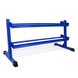 WF Athletic Supply Heavy-Duty Dumbbell Rack Stand, Weight Rack for Home Gym, Weight Holder, Blue 2-Tier Rack for Storage 5-50LB, RACK ONLY