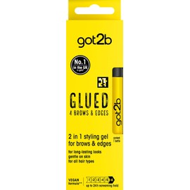 Got2b Gel Fijador de Cejas y Baby Hairs Glued, Fijación Fuerte, 16 ml