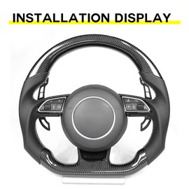 TDD Magnetic Steering Wheel Paddle Shifter Compatible with B8 Series A1 A2 A3 A4 A5 A8 Q2 Q3 Q4 Q5 Q7 Q8 S1 S2 S3 S4 S5 SQ5 SQ7 SQ8 RS1 RS2 RS3 RS4 RS5 RSQ5 Carbon Fiber Paddle Shifter (Type 5)