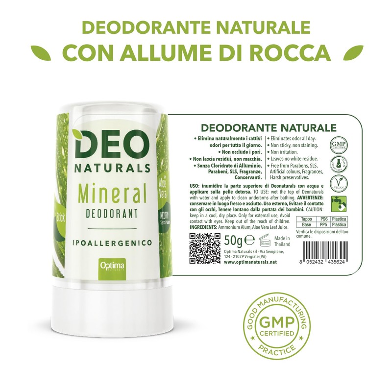 Optima Naturals Deo Naturals Stick Aloe 50 g