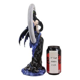 Ebros Large Celestial Crescent Moon Solace Fairy Statue 12" H by Nene Thomas Decorative Mythical Fantasy Figurine Collectible Lunar FAE Fairies Witches Mystical Angel Fairies Magical Art Decor