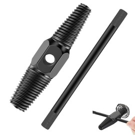 Pipe Extractor for Damaged Screws and Broken Bolts from ½ to ¾ Inch. Double Head Thread Remover with Auxiliary Lever Carbon Steel