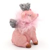 Dekohelden24 Ceramic Decorative Pigs with Crown and Glitter Set of