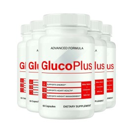 Glucoplus 5-Pack GlucoPlus Blood Optimizer, Gluco Plus Blood Support Pills - 300 Capsules