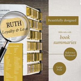 Saintilway Productions - Bible Tabs Premium Tear Resistant Bible Tabs – Easy to Apply, Laminated for Durability – Old & New Testament – Perfect for All Bibles - for Women and Men (Gold Metallic)