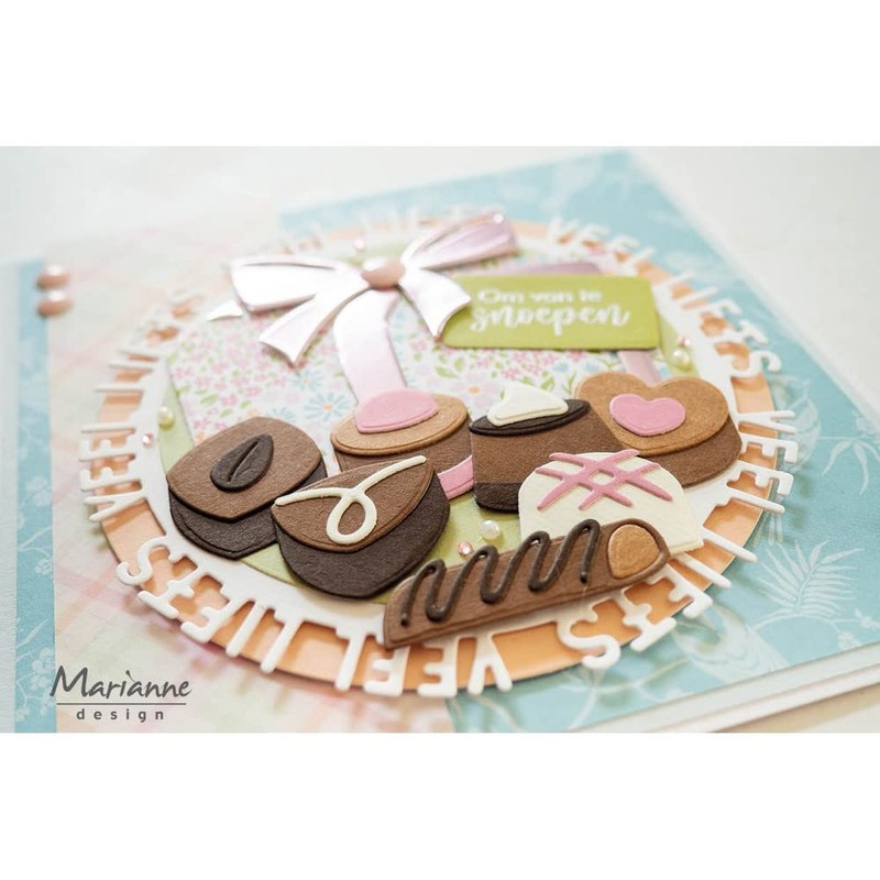 Marianne Design COL1528, Paper, Pink, One Size, 19 Pieces