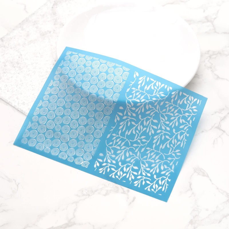 3 Pieces Silk Screen Printing Stencils Clay Accessories for DIY