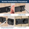 MINSHUXI Security Hasp Lockable 3-Digit Combination Lock Hasp Security Hasp