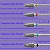 Fantexy 10pcs Ceramic Nail Drill Bits, 3/32 Inch Professional Tungsten