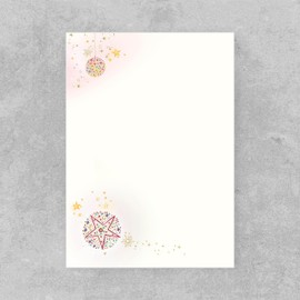 PremiumLine Christmas Writing Paper Set 10 Sheets Including 10 High-Quality Envelopes Ribbed Fine Paper 100 g/m² DIN A4 Print Cream Writing Paper Skorpion