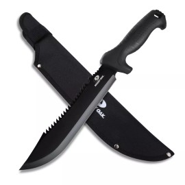 Mossy Oak 16-inch Machete With Sheath Saw Sharp Machete Ergonomic No-Slip Handle