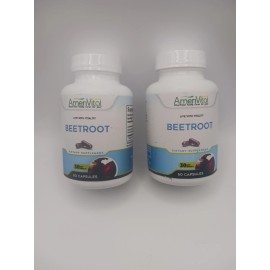Amerivital 2 pack Amerivital Beet Root Capsules - Organic - 1300MG 60 Caps Ea. Exp 5/2026