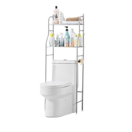 dainslef Over The Toilet Storage Rack, 3 or 2 Tier Bathroom Organizer Freestanding Space Saver Toilet Stand, Bathroom Storage Shelf Easy to Assemble