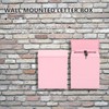 Baluue Locking Mailbox Wall Mount, Wall Mounted Mailbox with Key