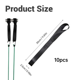 Pack of 10 Lashing Loops, Lashing Straps with Loops, 30.5 x 2.5 cm, Loops, Nylon Double Loops, Belt Loops for Motorcycle, Bicycle Transport