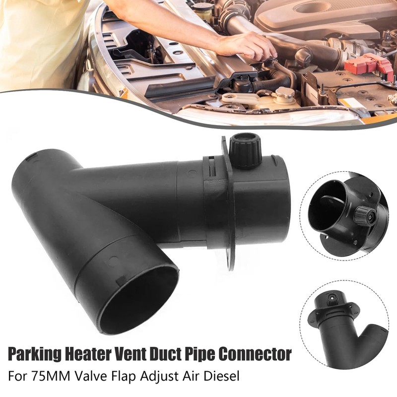 75mm Parking Heater 3 Way Air Ducting Elbow Pipe, ZDHQLHJ
