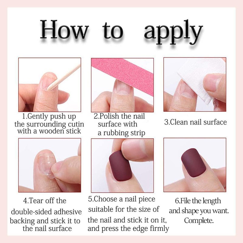 Almond Press on False Nails - Nude Pink Fake Nails